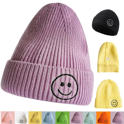 Winter  Toddler Kids Hat Big Smile Knitted Beanie