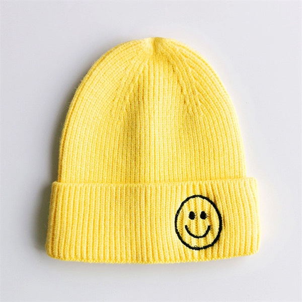 Winter  Toddler Kids Hat Big Smile Knitted Beanie