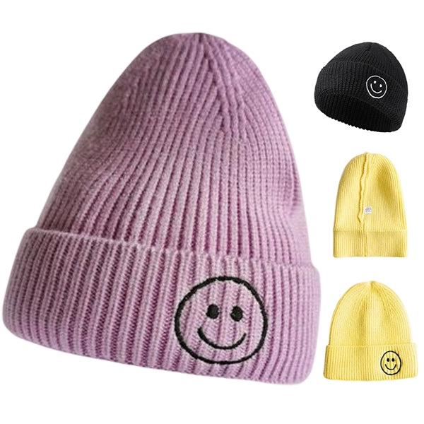 Winter  Toddler Kids Hat Big Smile Knitted Beanie