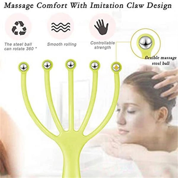 Handy Scalp Massager With Small Steel Beads