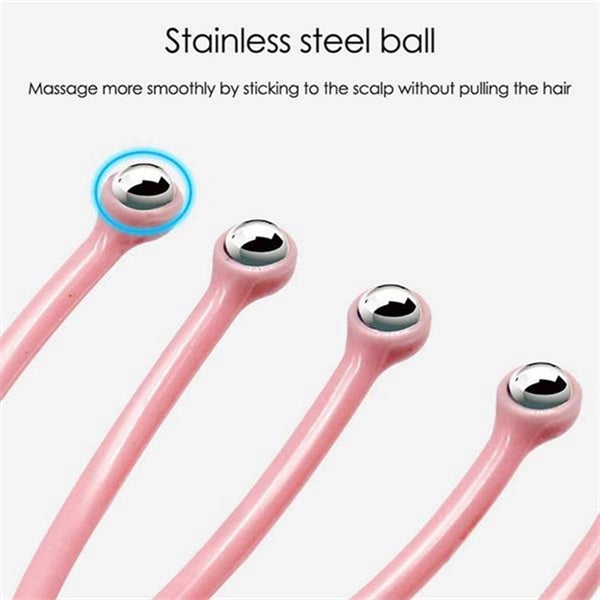 Handy Scalp Massager With Small Steel Beads