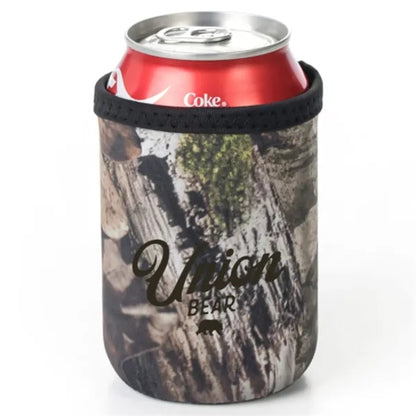 12 Oz. Neoprene collapsible camo Can Cooler w/ Strap Handle