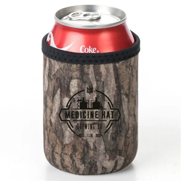 12 Oz. Neoprene collapsible camo Can Cooler w/ Strap Handle