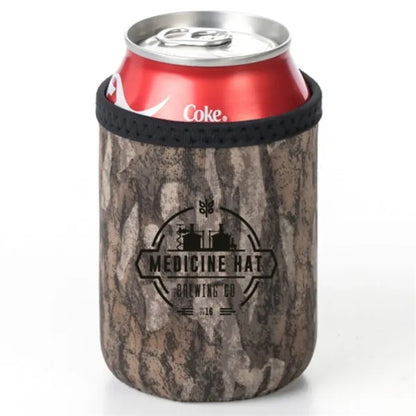 12 Oz. Neoprene collapsible camo Can Cooler w/ Strap Handle