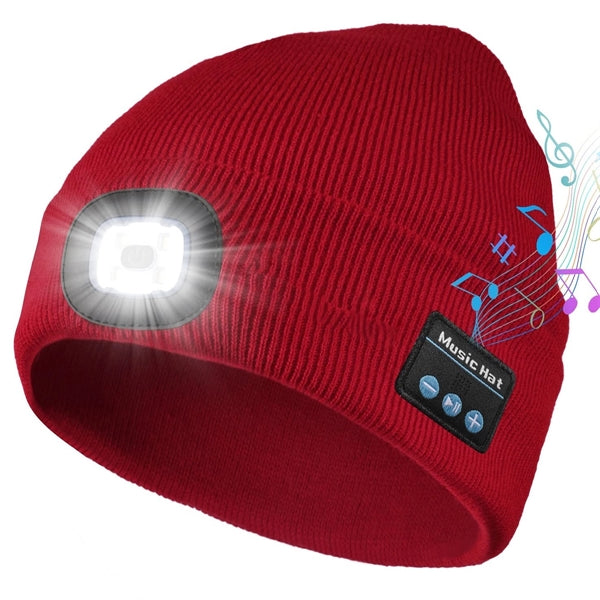 Bluetooth Beanie Hat With Light