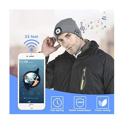 Bluetooth Beanie Hat With Light