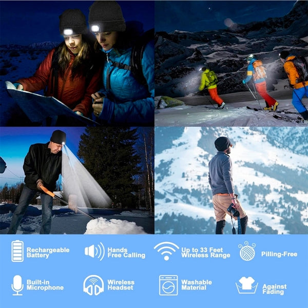 Bluetooth Beanie Hat With Light