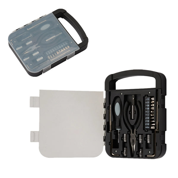 22-Piece Portable Tool Set With Transparent Lid