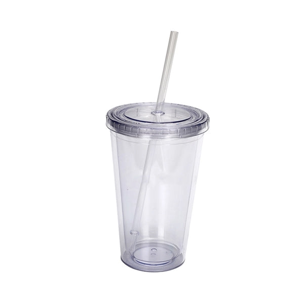 16Oz Classic Transparent Insulated Double Wall Tumbler Cup