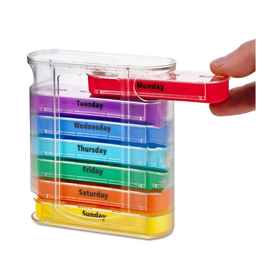 Transparent Colorful One-Week Pill Box