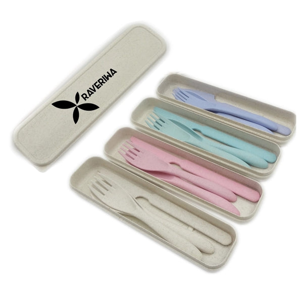 Portable Natural Wheat Straw Tableware Set