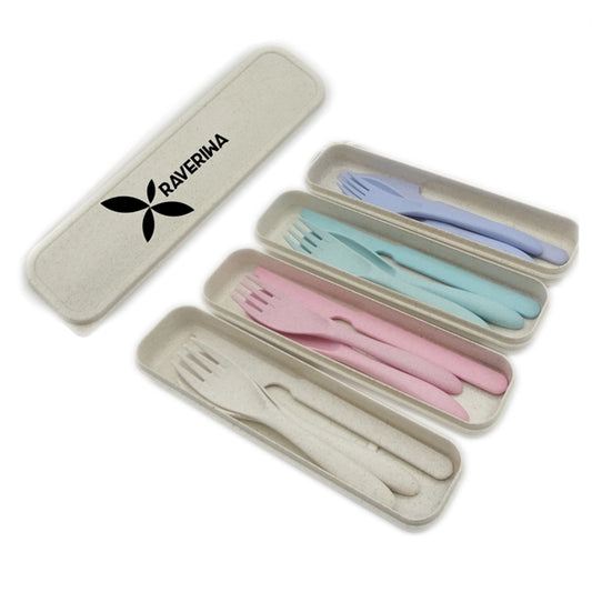 Portable Natural Wheat Straw Tableware Set