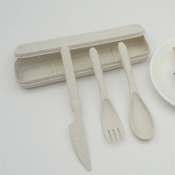 Portable Natural Wheat Straw Tableware Set