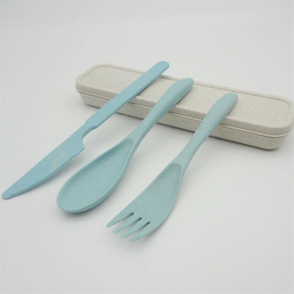 Portable Natural Wheat Straw Tableware Set