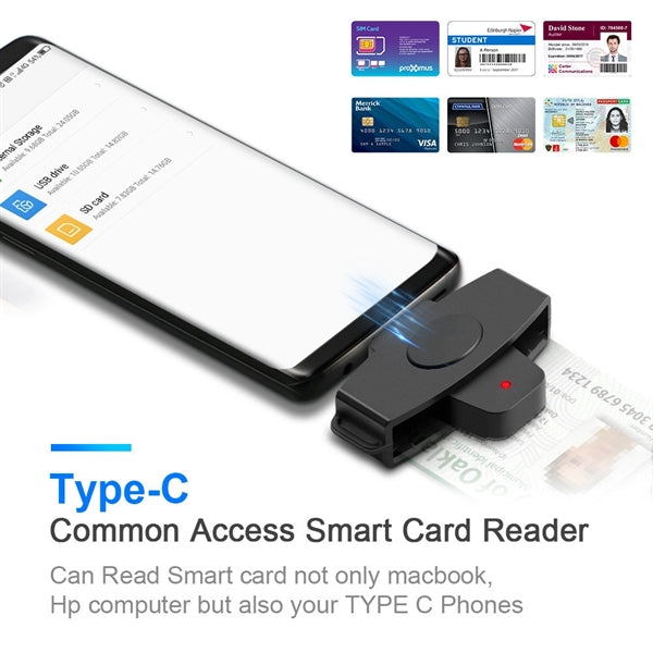 Type-C CAC Smart Card Reader