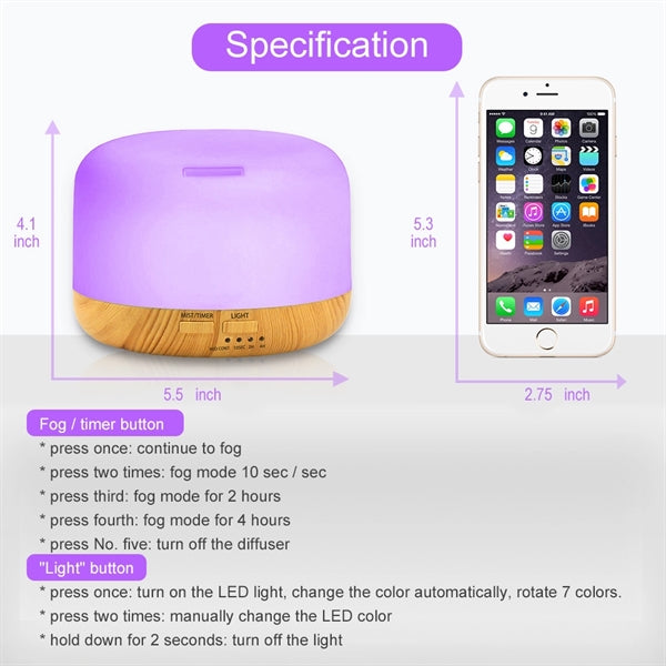 300Ml Essential Oil Diffuser Humidifier