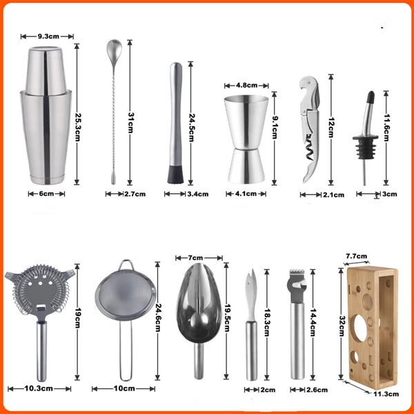 Stainless Steel Cocktail Shaker Set