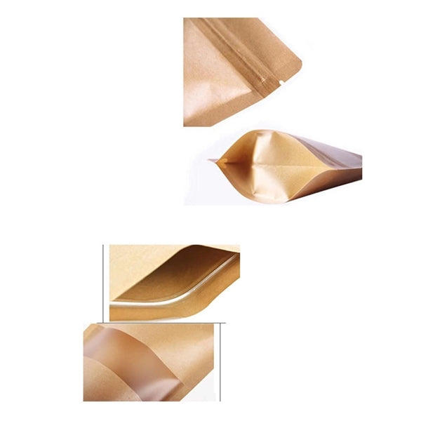 Kraft Paper Bags With Resealable Lock