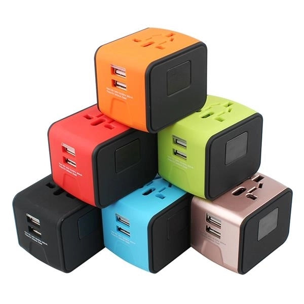 International Travel Power Plug Adapter 2 Usb Ports