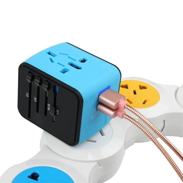 International Travel Power Plug Adapter 2 Usb Ports
