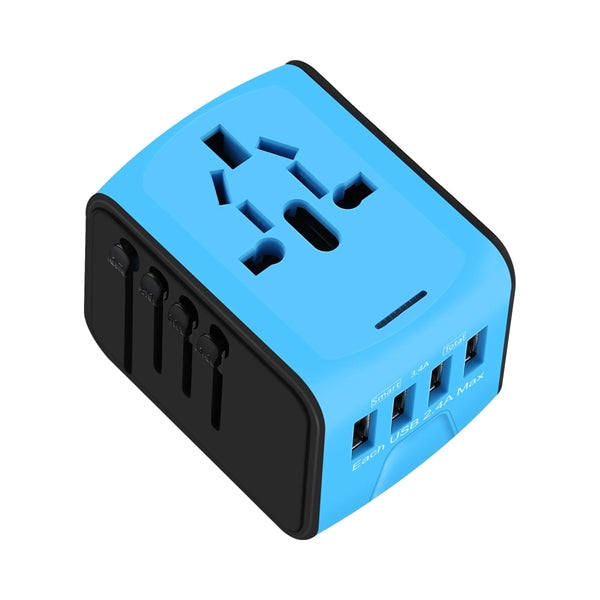 International Plug Adapter 4 Usb Ports Wall Charger