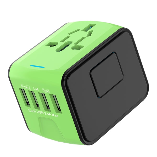 International Plug Adapter 4 Usb Ports Wall Charger