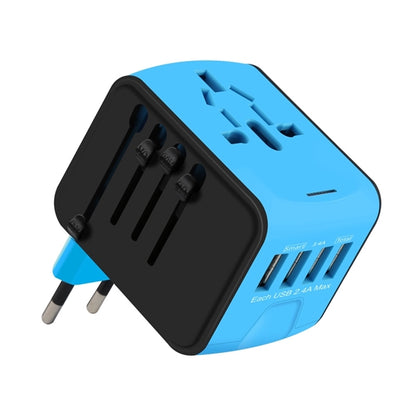 International Plug Adapter 4 Usb Ports Wall Charger