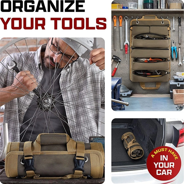 Portable Hardware Bag Roll Tool Up Organizer