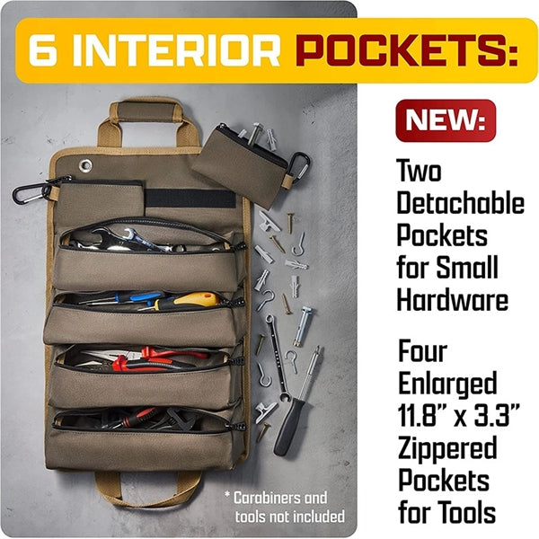 Portable Hardware Bag Roll Tool Up Organizer
