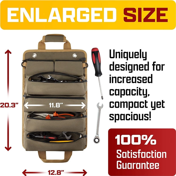 Portable Hardware Bag Roll Tool Up Organizer