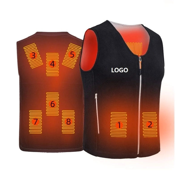 8 Areas Heated Polar Fleece Vest For Men And Women