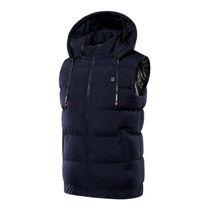 9 Areas Heated Hooded Vest For Men