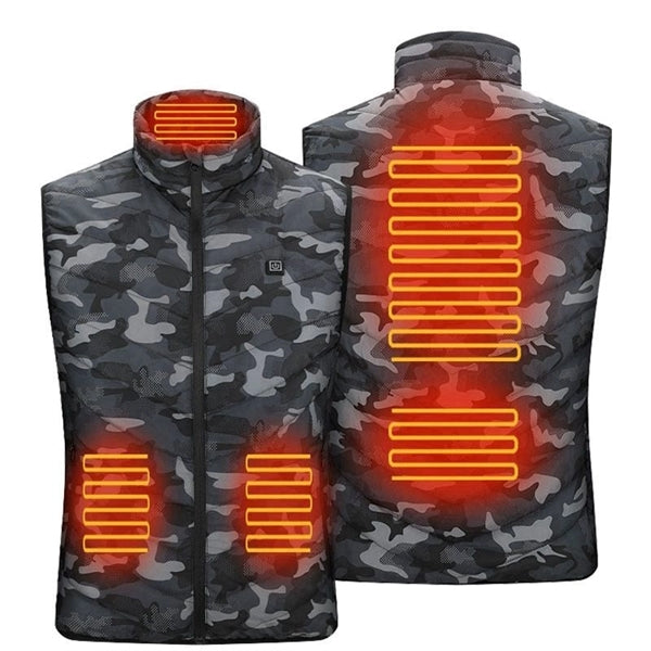 Camouflage 5 Areas Heated Vest