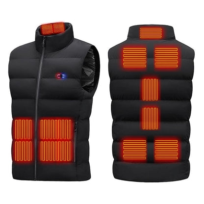 Heated Vest With Nine Heating Areas With 10000Mah Powerbank