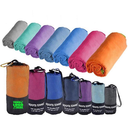 Quick Drying Microfiber Sports Towel With Carrying Bag