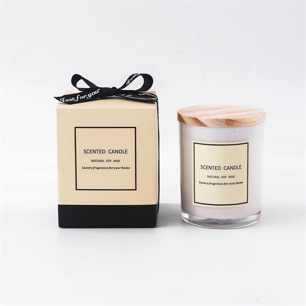 Scented Candle With Wooden Lid
