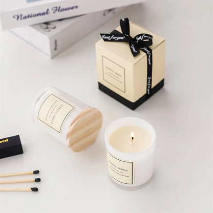 Scented Candle With Wooden Lid