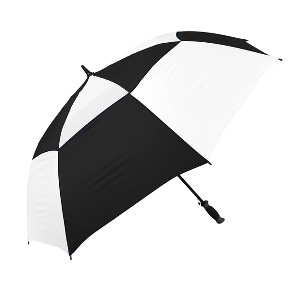 The Vented Checkerboard Golf Umbrella - Auto-Open, 62" Arc