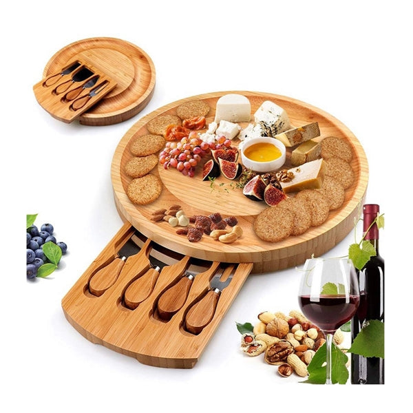 Premium Cheese Board And Knife Set