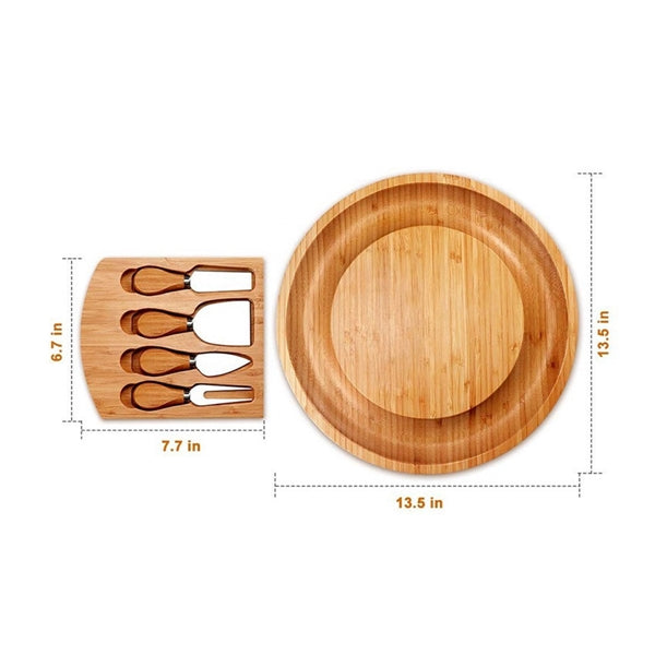 Premium Cheese Board And Knife Set