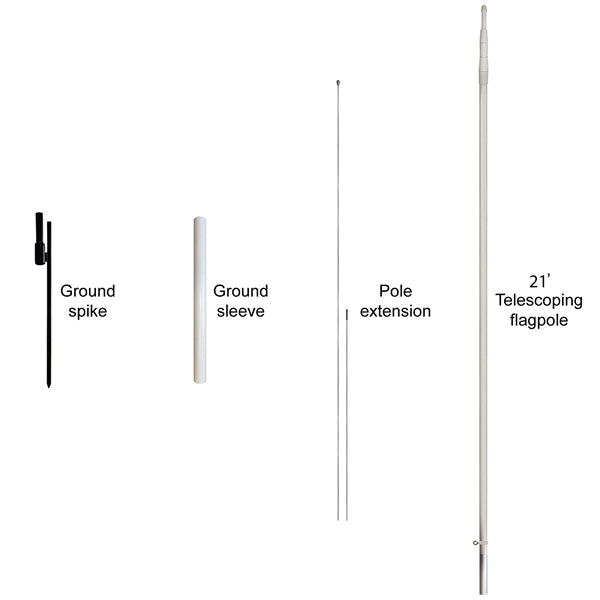 15'Double Sided Half Drop Banner w/ Premium Hardware & Spike
