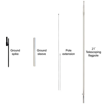 15'Double Sided Half Drop Banner w/ Premium Hardware & Spike