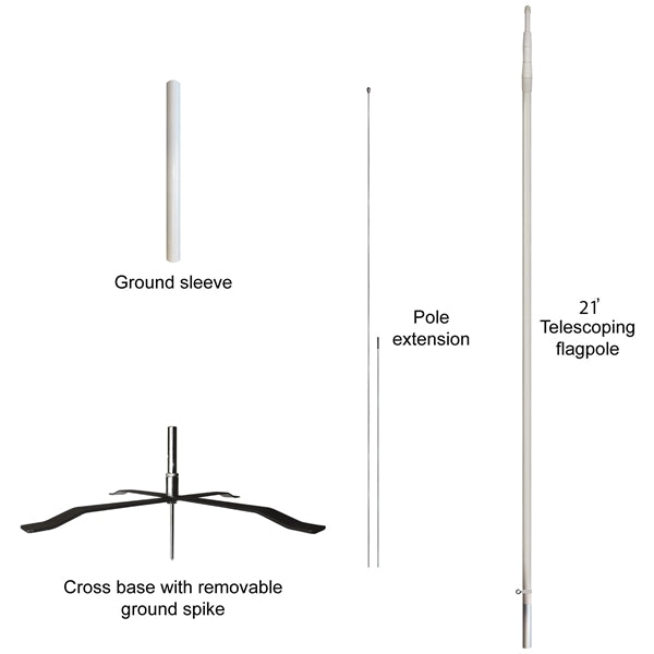 15' Double Sided Half Drop Banner w/ Premium Hardware & Base