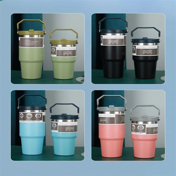 30OZ Vacuum Insulated Tumbler with Flip Straw