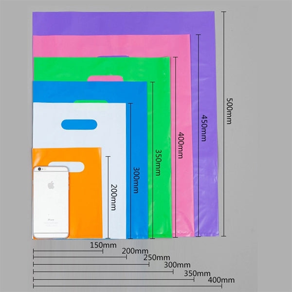 MOQ100 Die Cut Handle Plastic Bag