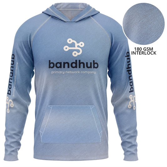 Unisex 180 GSM Poly Interlock Pullover Sublimation Hoodie