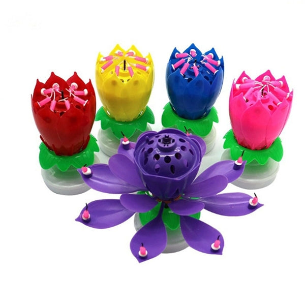 lotus flower birthday candles