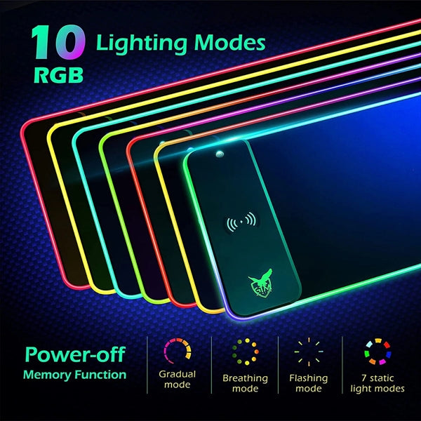 RGB Mouse Pad with Wireless Charging