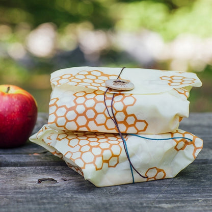 Bees wrap Large Sandwich with tie 13" x 13"