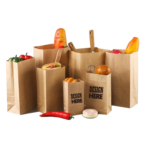 Custom Greaseproof Brown Paper Lunch Bag